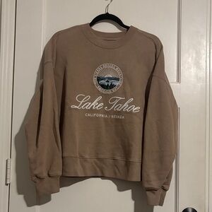 Abercrombie & Fitch Lake Tahoe Brown Crewneck Sweater